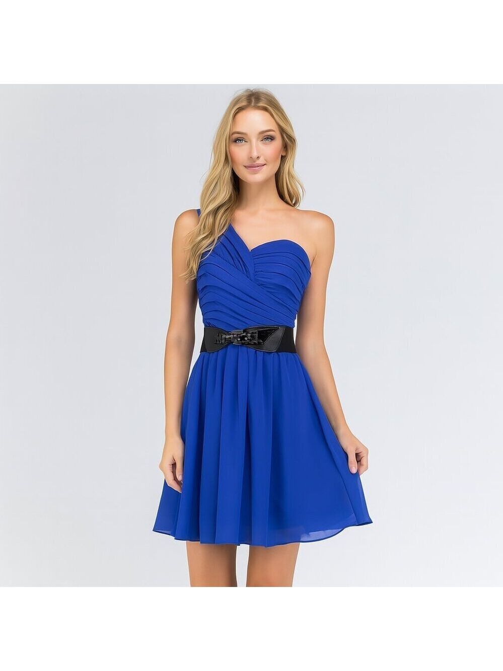 NWT Express Royal Blue One Shoulder Mini Dress – Size 2, Chic & Flirty!